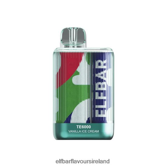 Elf Bar Juice Ireland - ELFBAR Disposable Vape TE6000 Puffs 8X24RJ381 Vanilla Ice Cream