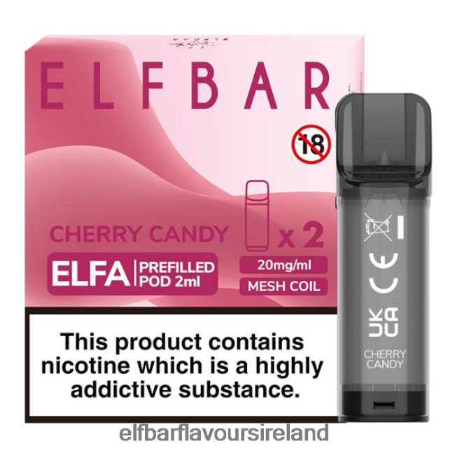 Elf Bar 600 Price Ireland - ELFBAR Elfa Pre-Filled Pod - 2ml - 20mg (2 Pack) 8X24RJ131 Cherry Candy
